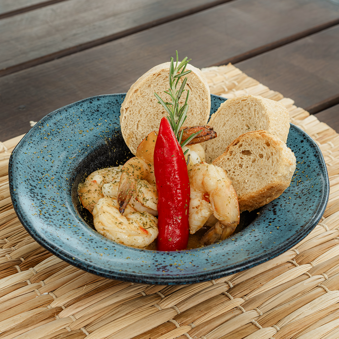 Camarão à Guilho com redução de tamarindo